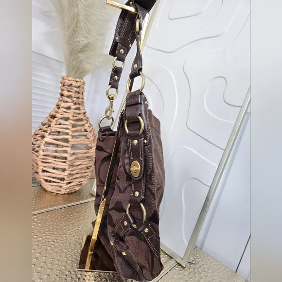 BROWN COACH CARLY CLOTH BAG 🤎 - Picture 4 of 16